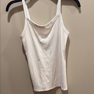 No Boundaries White Ribbed Women's Tank Top